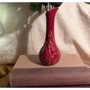 Vintage F & M Artware Bud Vase - Warranted 22K‎ Gold Relief